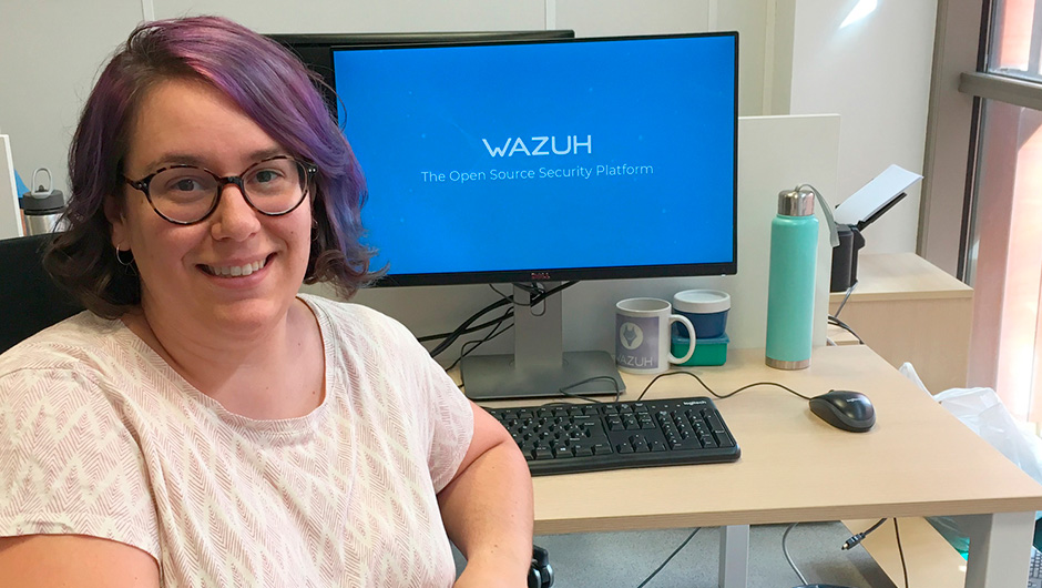 Sara Morán del curso superior diseño y dearrollo web trabaja en Wazuh