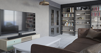 Salón comedor de vivienda unifamiliar