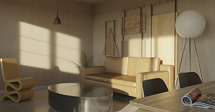 Salón comedor de vivienda unifamiliar